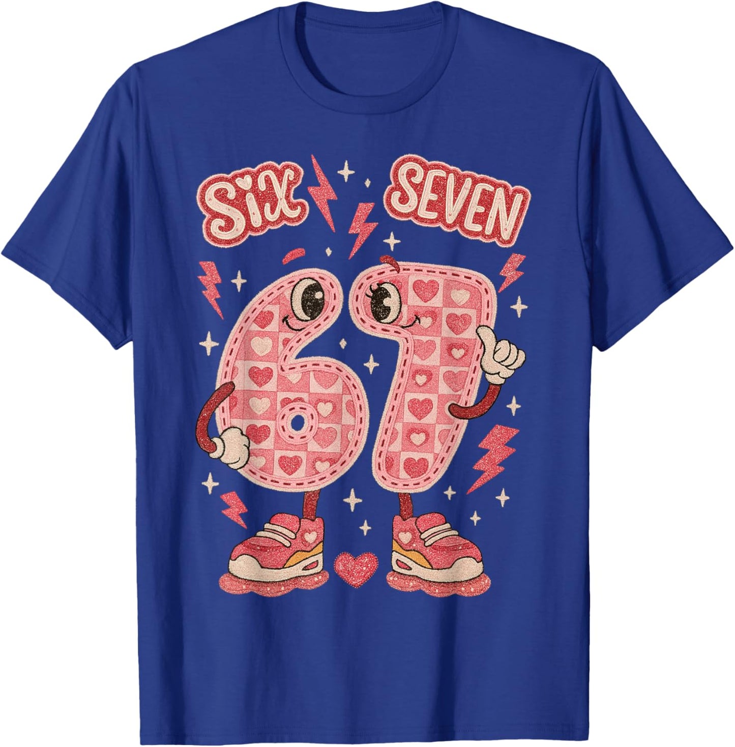 Six Seven Valentine Love 67 Preppy Coquette Meme Kids T-Shirt - T-Shirt | Royal