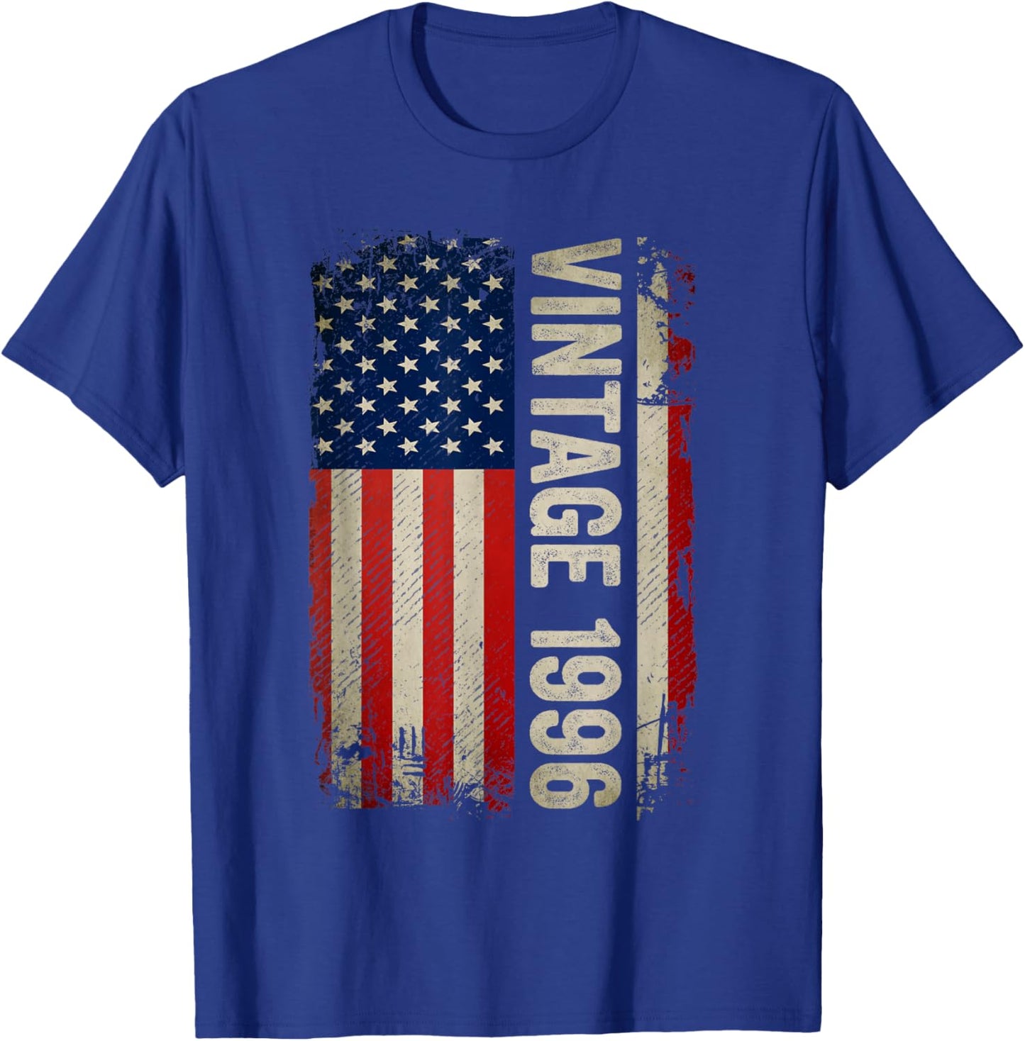 30 Year Old Gift Vintage 1996 American Flag 30th Birthday T-Shirt - T-Shirt | Royal
