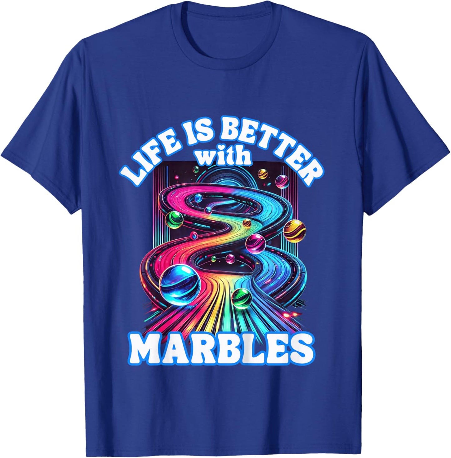 Marble Racing Track Marble Race Game Playing Marbles Expert T-Shirt - T-Shirt | Royal