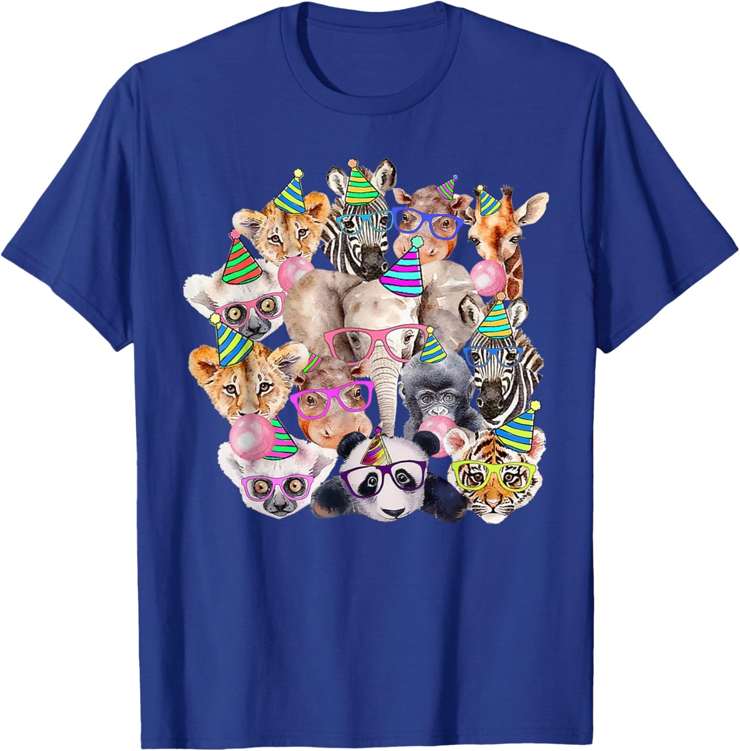 Zoo Animals Wildlife Birthday Party Zoo Day Animals T-Shirt - T-Shirt | Royal