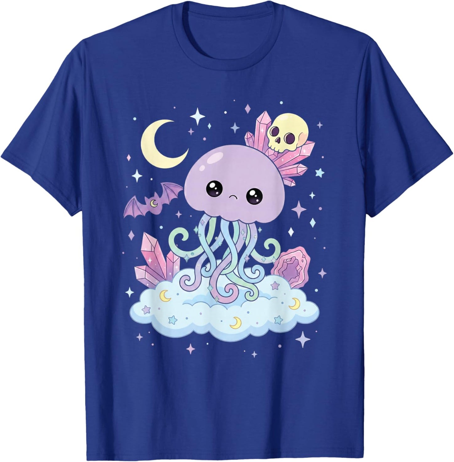 Jellyfish Pastel Goth Kawaii Cute Goth Bat Jellyfish T-Shirt - T-Shirt | Royal