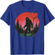 Bigfoot Valentine Funny Sasquatch Love Heart Balloon Retro T-Shirt - T-Shirt | Royal