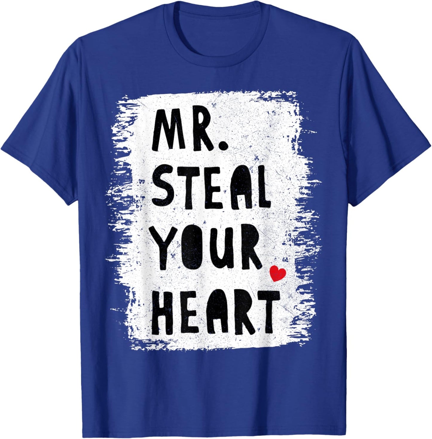 Funny Mr Steal Your Heart Boys Kids Toddlers Valentines Day T-Shirt - T-Shirt | Royal