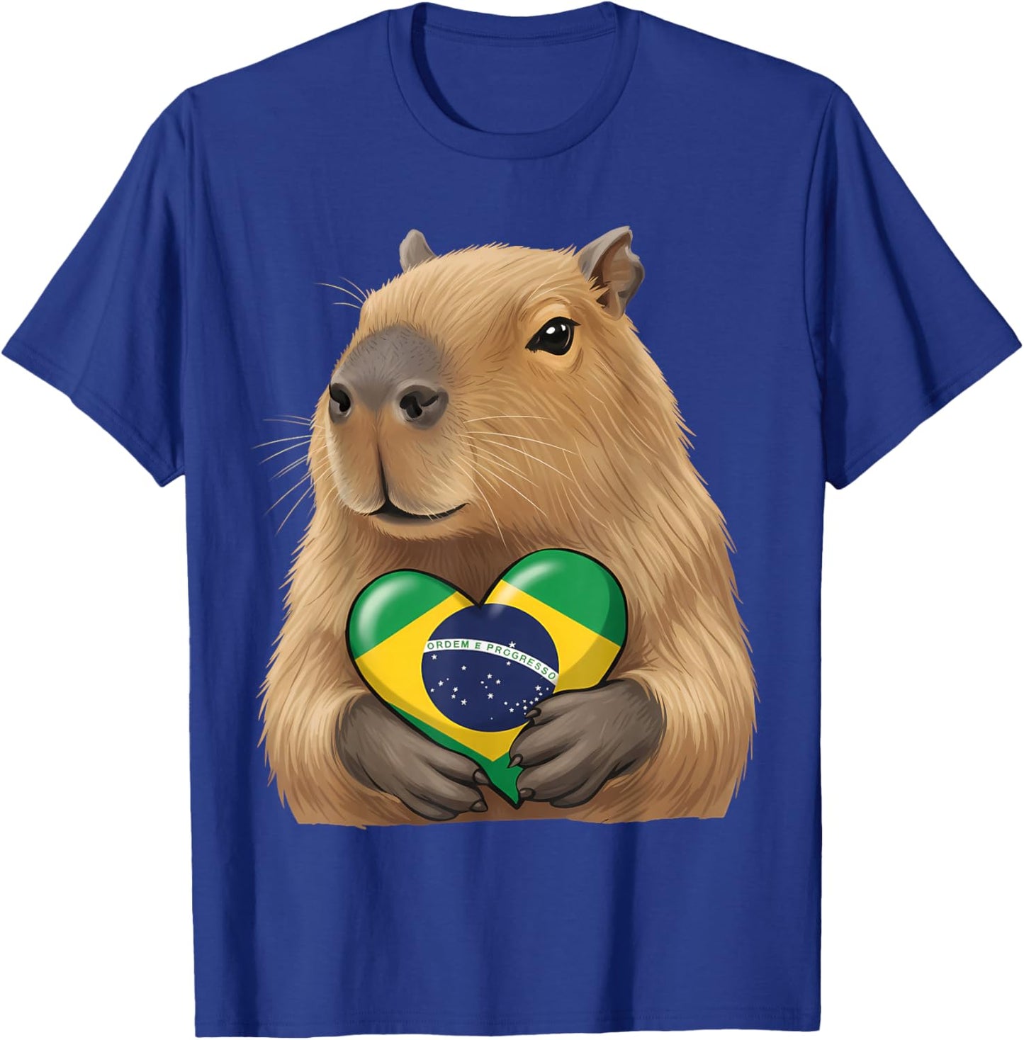 Brazil Flag Brazilian Capybara Roots Brasilian Pride Brasil T-Shirt - T-Shirt | Royal
