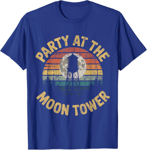 Party at The Moontower Retro Vintage Vibes T-Shirt - T-Shirt | Royal