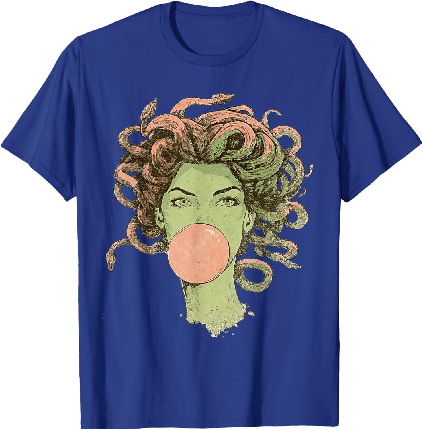 Medusa Bubblegum Mythological Snake Hair Goddess Feminist T-Shirt - T-Shirt | Royal