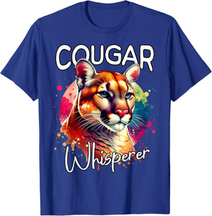Cougar Whisperer Mountain Lion T-Shirt - T-Shirt | Royal