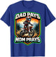 Dad Pays Mom Prays Kids Dirt Bike Rider Boy Dirtbike Lover T-Shirt - T-Shirt | Royal