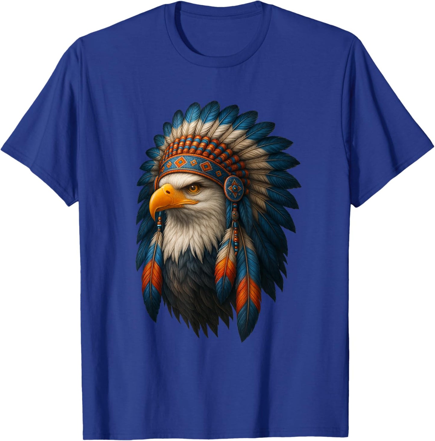 Native American Headdress Eagle Navajo Nation T-Shirt - T-Shirt | Royal