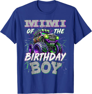 Mimi of Birthday Boy Monster Truck Family Matching T-Shirt - T-Shirt | Royal