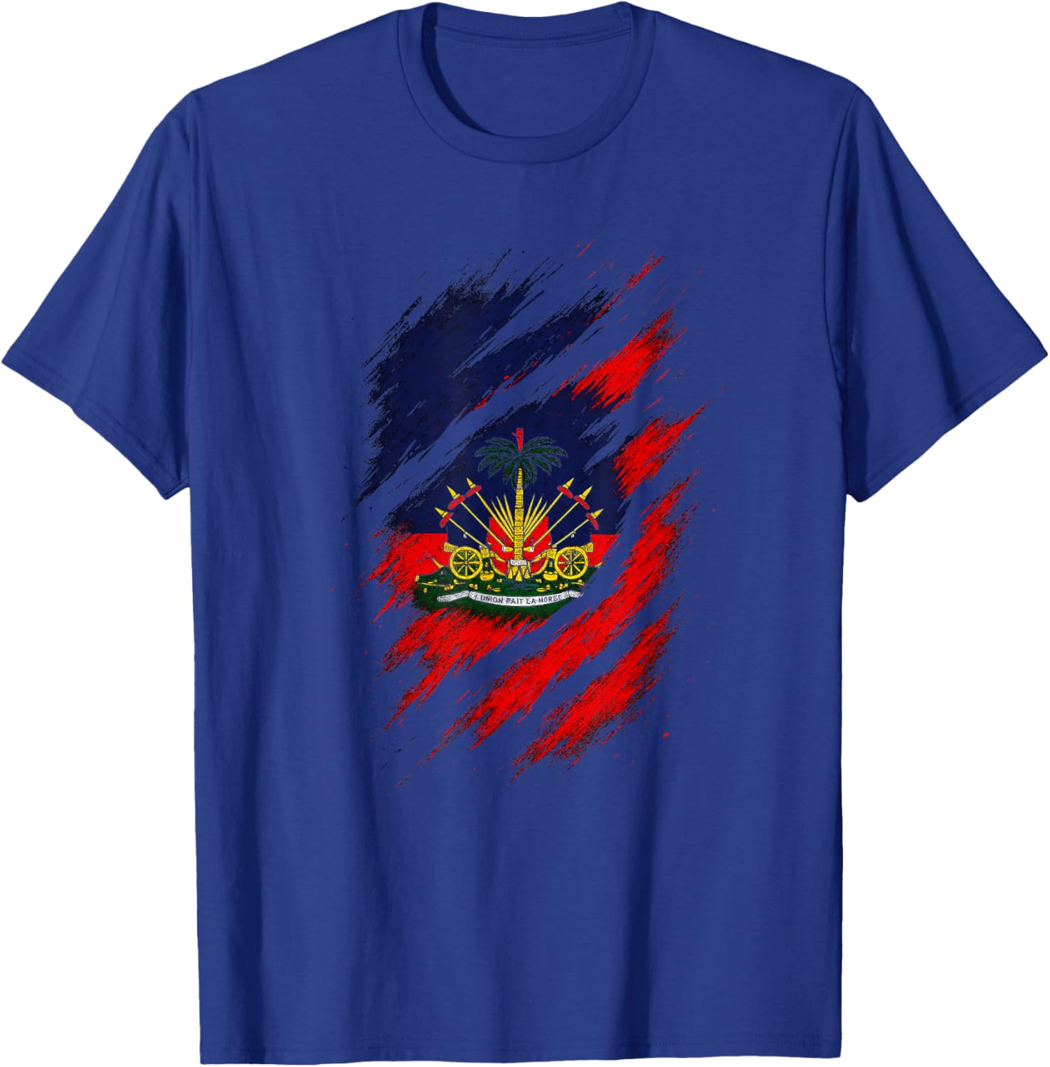 Proud Haitian Heritage - Haiti Flag Art T-Shirt - T-Shirt | Royal