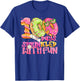 100th Day of School Girl 100 Days Prinkled with Fun Donut T-Shirt - T-Shirt | Royal