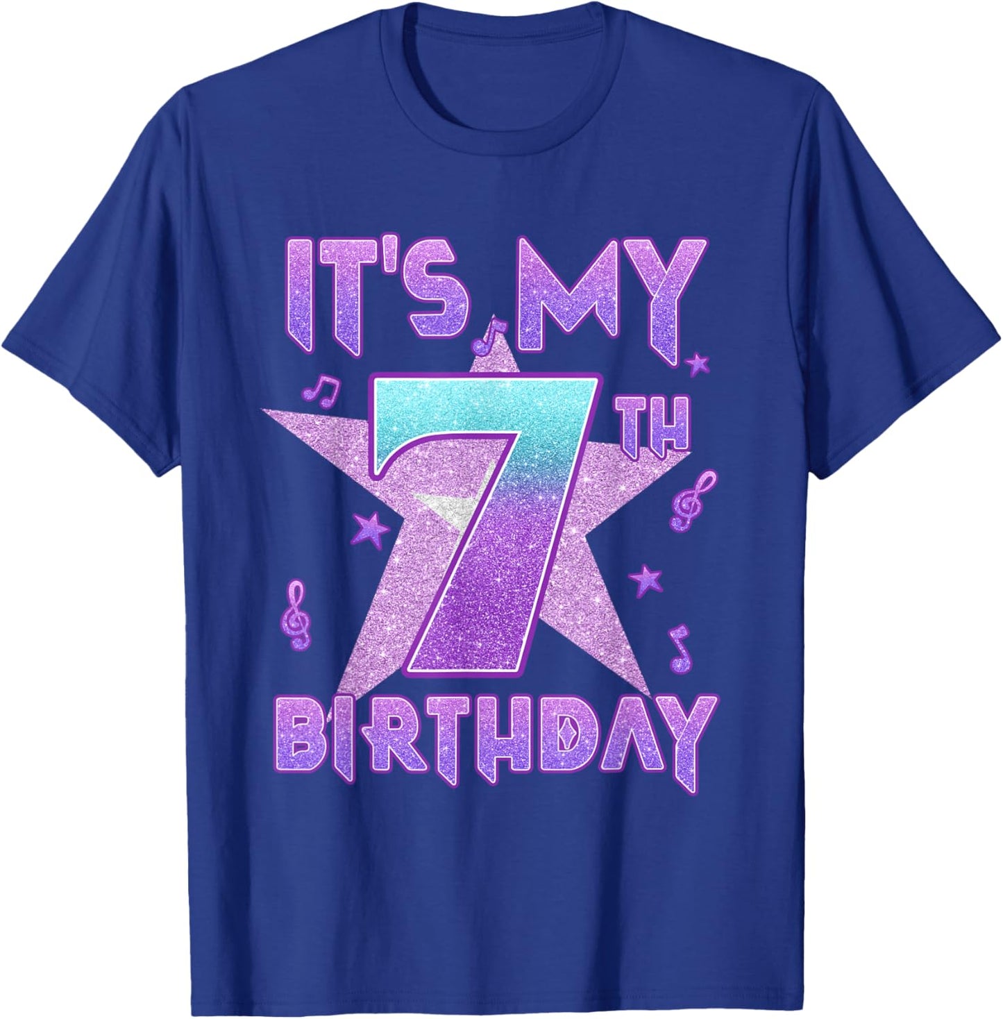 It's My 7th Birthday Kpop Kids Toddler Birthday Girl T-Shirt - T-Shirt | Royal