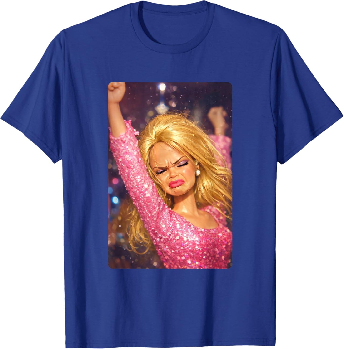 Funny Doll Face Meme Hilarious Doll Dance Night Club Disco T-Shirt - T-Shirt | Royal