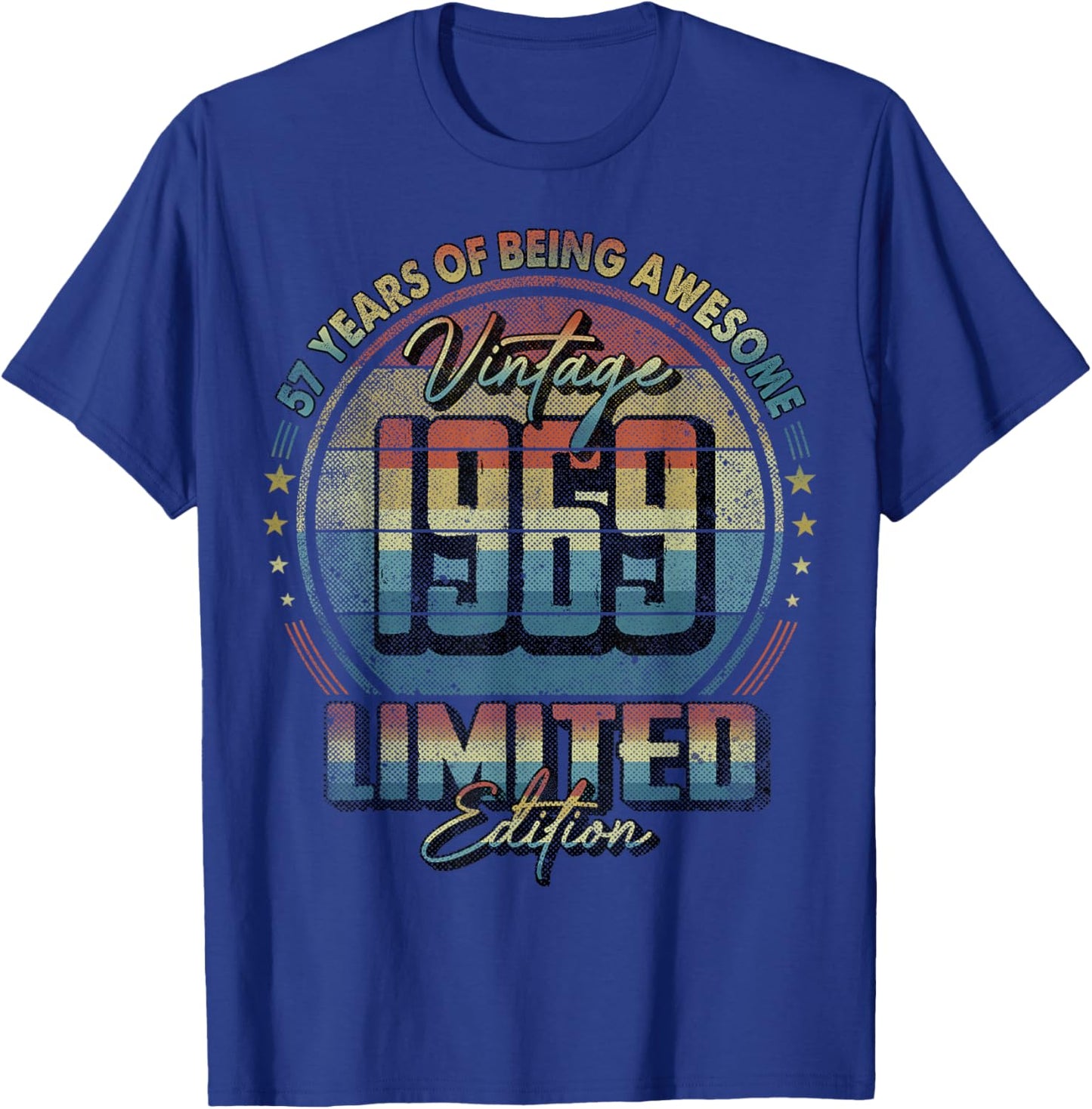 Vintage 1969 Limited Edition Shirt 57 Year Old 57th Birthday T-Shirt - T-Shirt | Royal