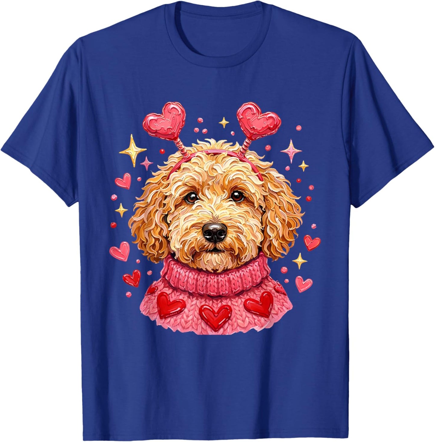Goldendoodle Valentine Doodle Mom Coquette T-Shirt - T-Shirt | Royal