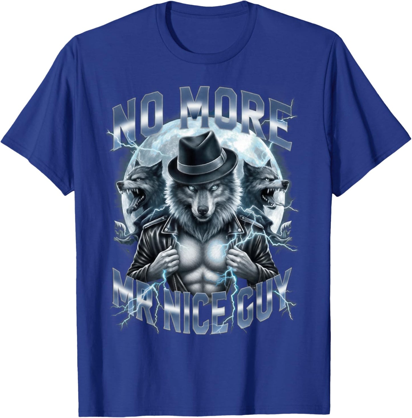 No More Mr Nice Guy Funny Alpha Wolves Meme Gift Boy T-Shirt - T-Shirt | Royal