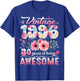 Vintage 1996 Floral 30 Years Old 30th Birthday Party Costume T-Shirt - T-Shirt | Royal