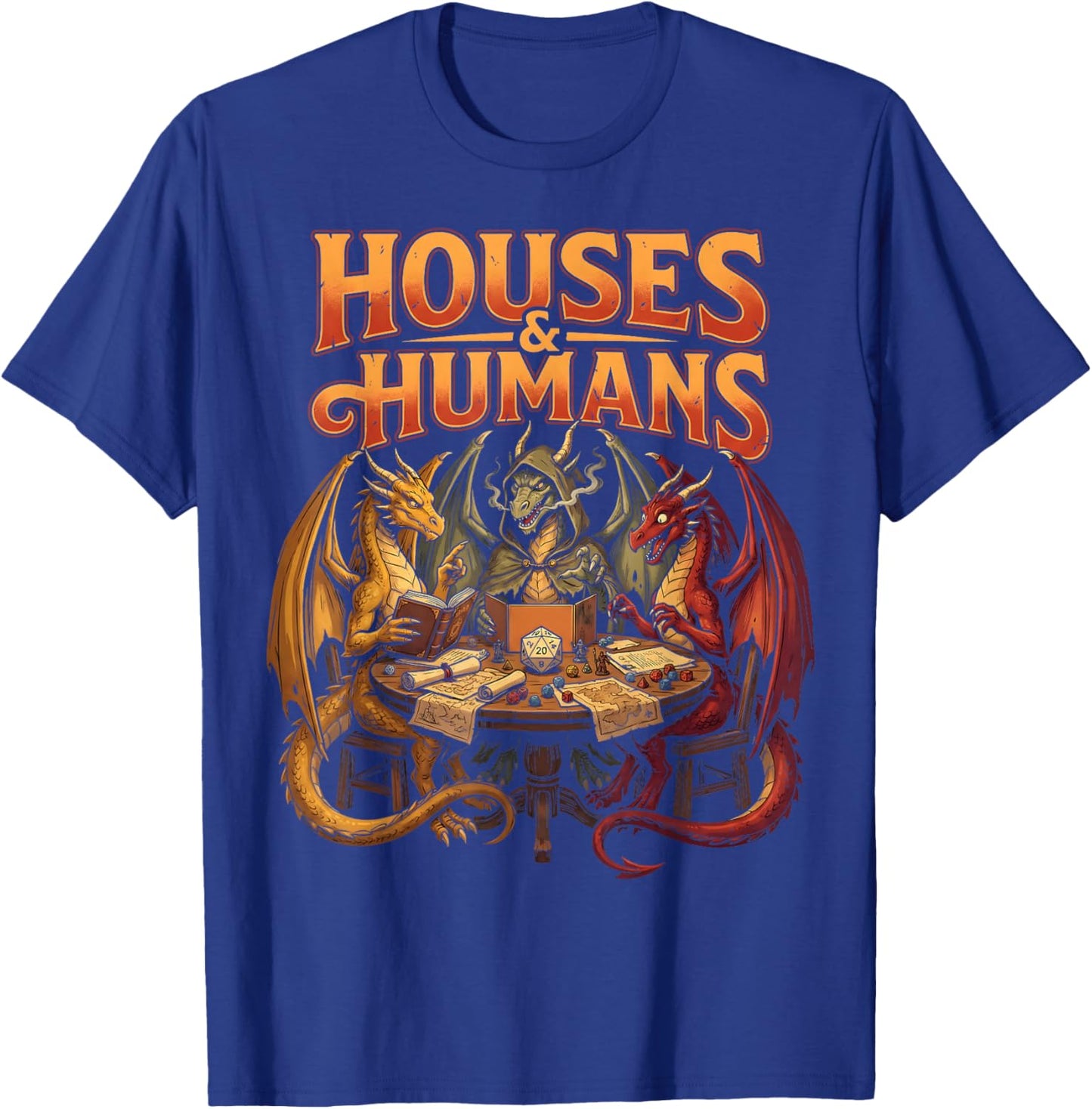 Houses Humans Parody Gaming Design for Gamers Men Boys T-Shirt - T-Shirt | Royal