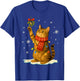 Cat Christmas Mistletoe Vintage Cat Lover Holiday Women Kids T-Shirt - T-Shirt | Royal