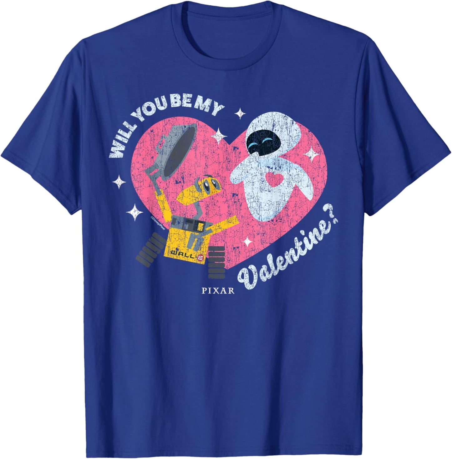 Disney Pixar Wall-E Eve Valentine Heart T-Shirt - T-Shirt | Royal