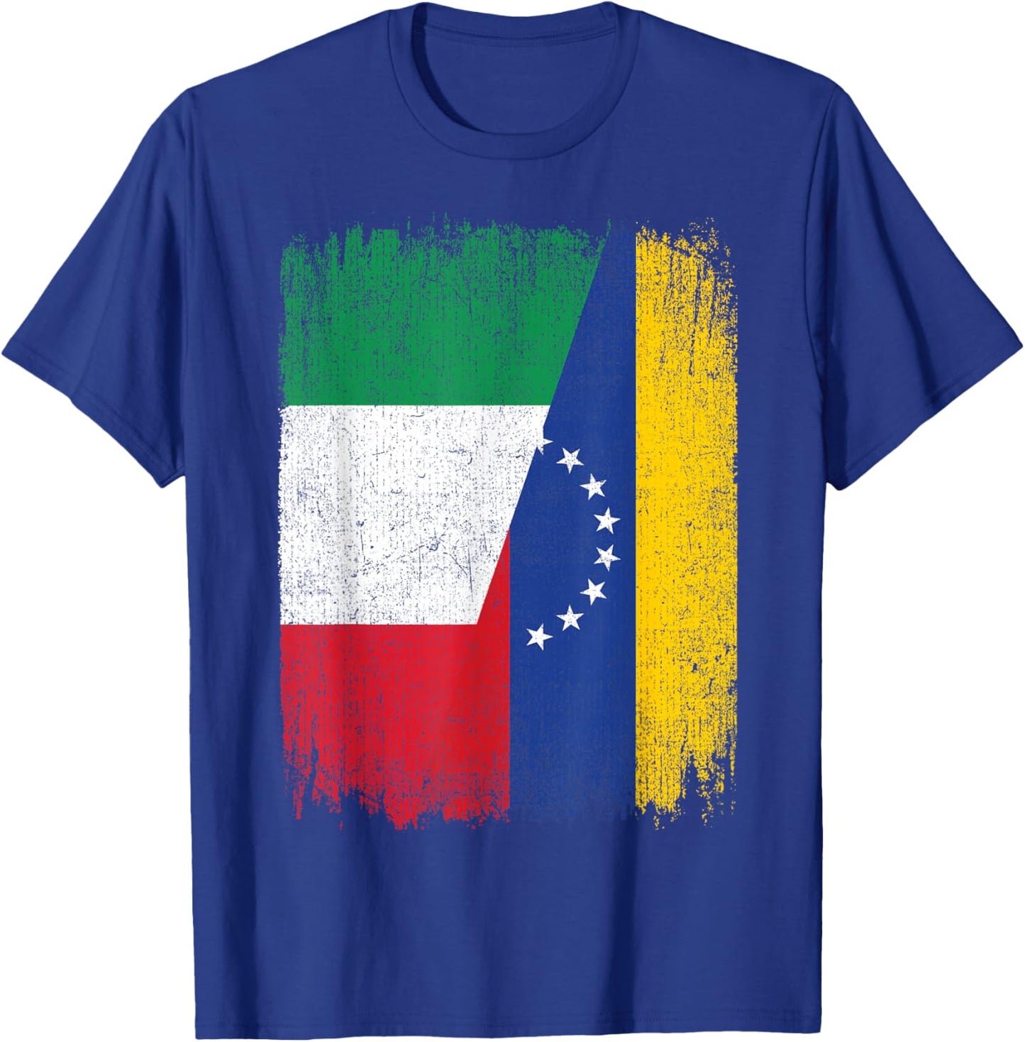 Half Italy Venezuela Flag Italian Venezuelan Pride Roots T-Shirt - T-Shirt | Royal