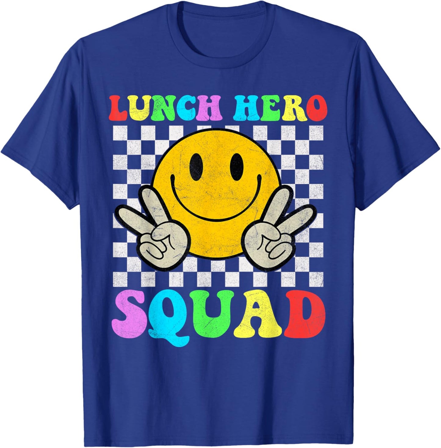 School Lunch Hero Squad Funny Lady Cafeteria Squad Workers T-Shirt - T-Shirt | Royal