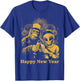 Happy New Year Bigfoot and Alien Sasquatch Fireworks Party T-Shirt - T-Shirt | Royal