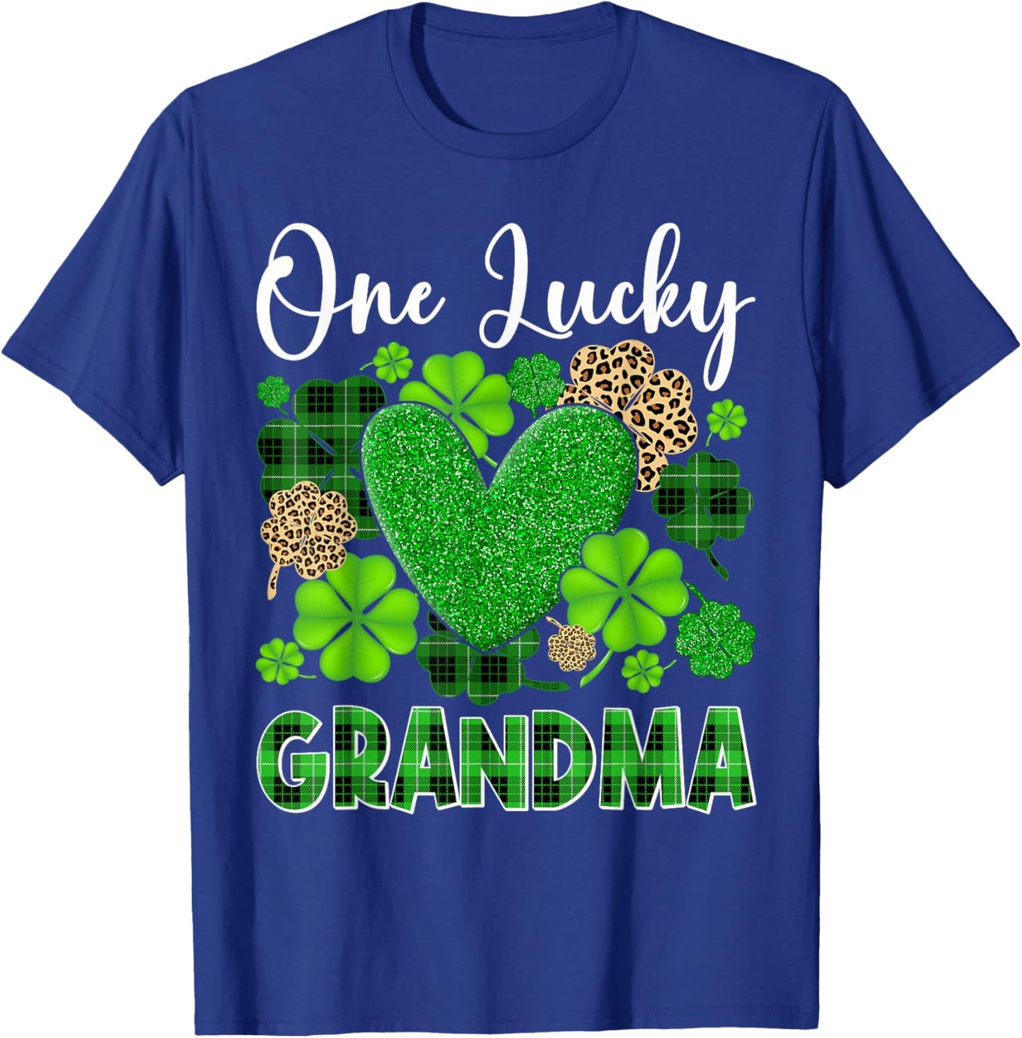 Happy St Patricks Day One Lucky Grandma T-Shirt - T-Shirt | Royal