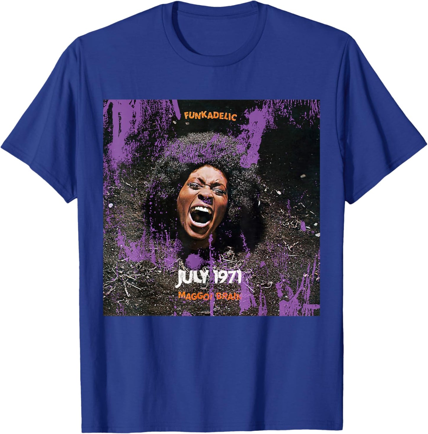 Official George Clinton Funkadelic Maggot Brain Album Art T-Shirt - T-Shirt | Royal