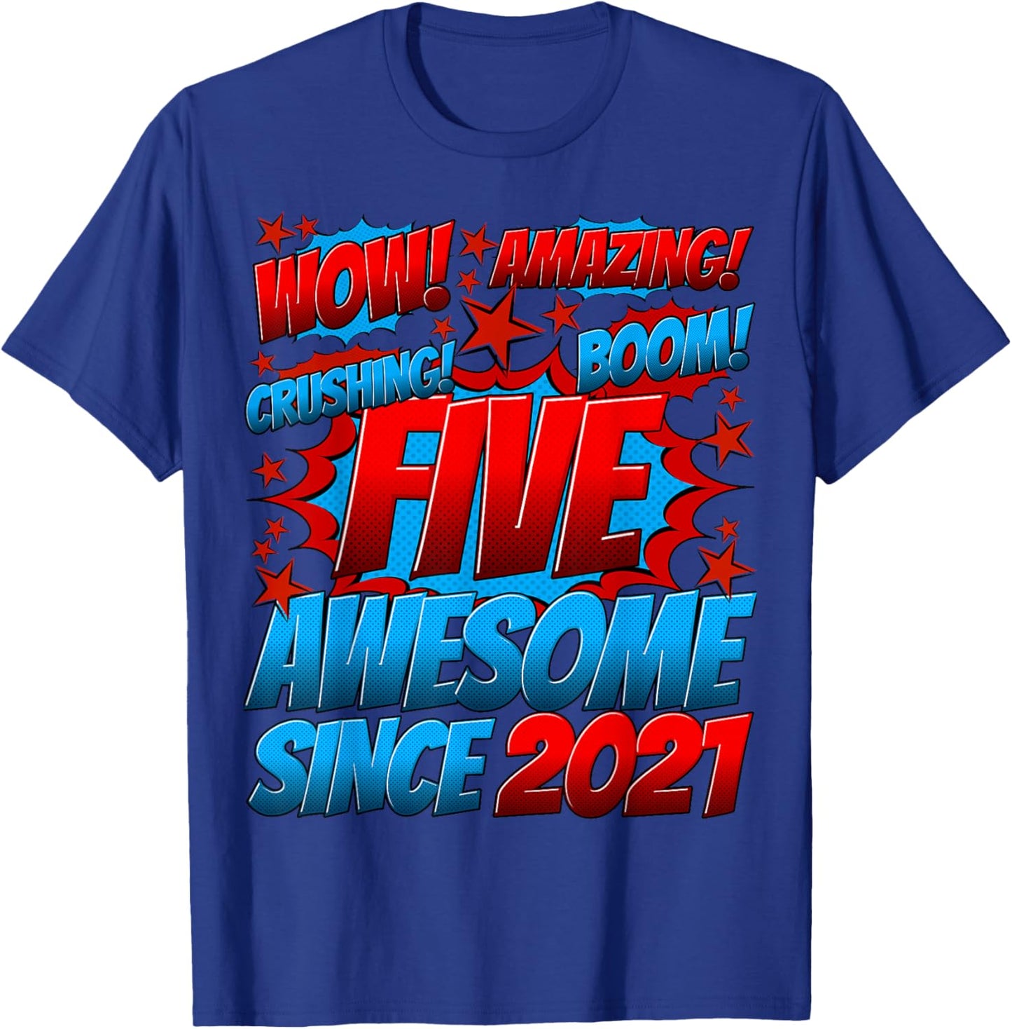 5 Year Old Gifts for Boys 5th Birthday Boy 5 Year Old Boy T-Shirt - T-Shirt | Royal