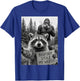 Bigfoot Stole My Weed Funny 420 Raccoon Smoking Pot Selfie T-Shirt - T-Shirt | Royal
