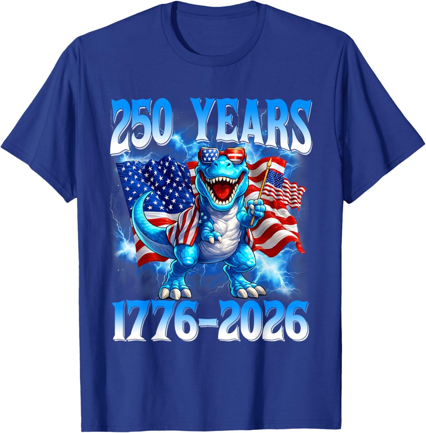 250 Years American 1776 2026 250th Toddler Boys 4th of July T-Shirt - T-Shirt | Royal