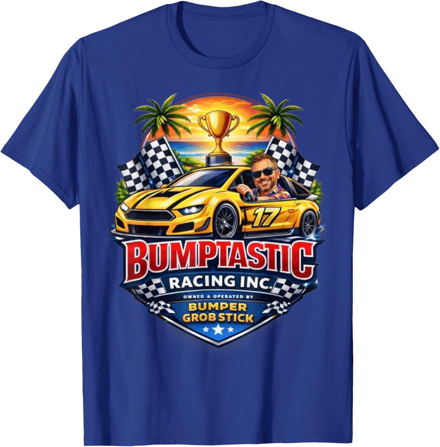 Bumptastic Racing Inc T-Shirt - T-Shirt | Royal