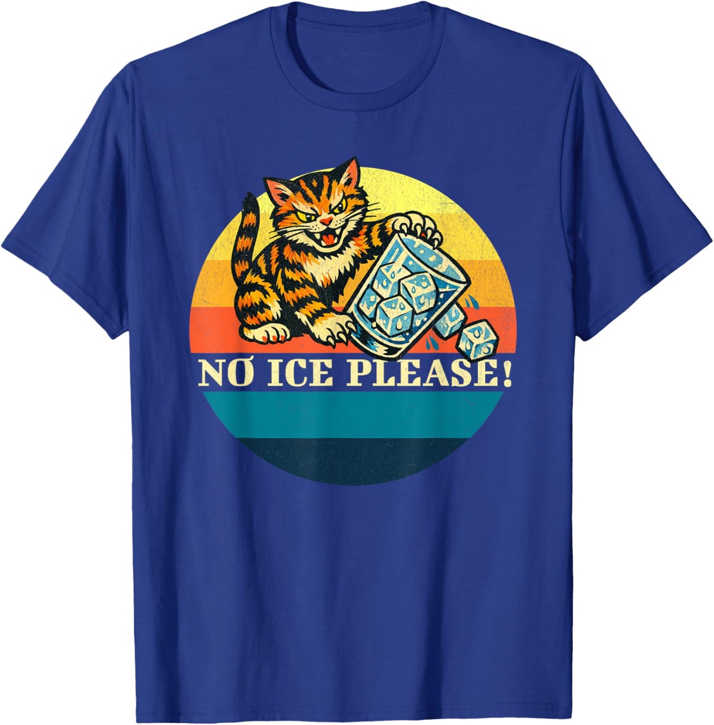 Anti-ICE Cat Abolish ICE Resist Retro T-Shirt - T-Shirt | Royal