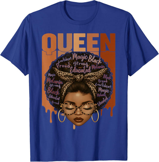 Black Woman Educated Strong Black History Month Girl Women T-Shirt - T-Shirt | Royal