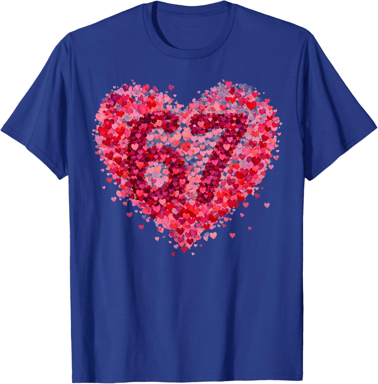 Funny 67 Heart Love Valentine Day Gift Women Kid Boy T-Shirt - T-Shirt | Royal
