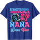 Burnouts or Bows Nana Loves You Gender Reveal Party T-Shirt - T-Shirt | Royal