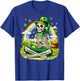 St Patricks Day Skeleton Leprechaun Gamer Irish Boys Men T-Shirt - T-Shirt | Royal