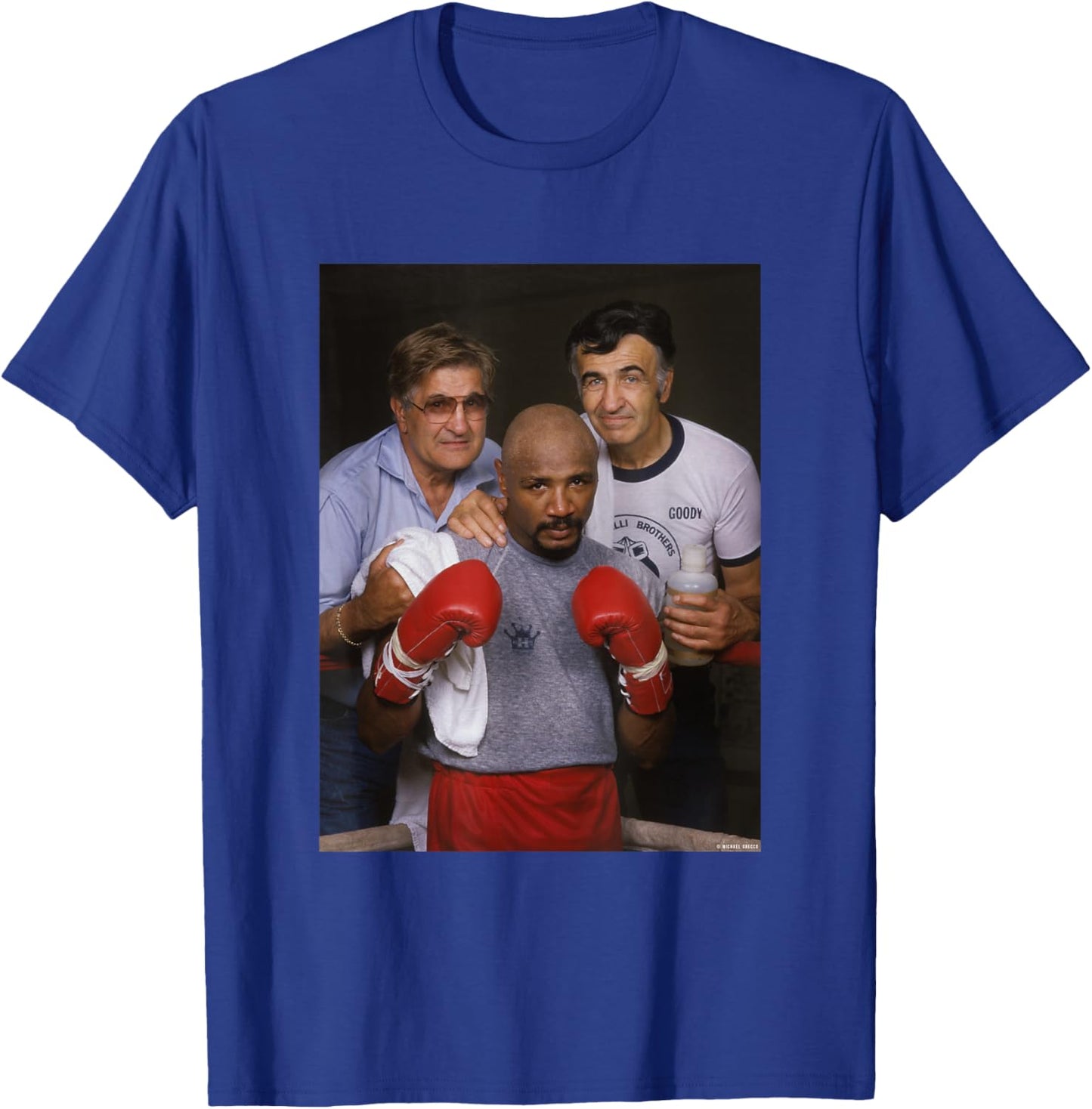 Marvin Hagler Boxing Pat Goody Petronelli Michael Grecco T-Shirt - T-Shirt | Royal