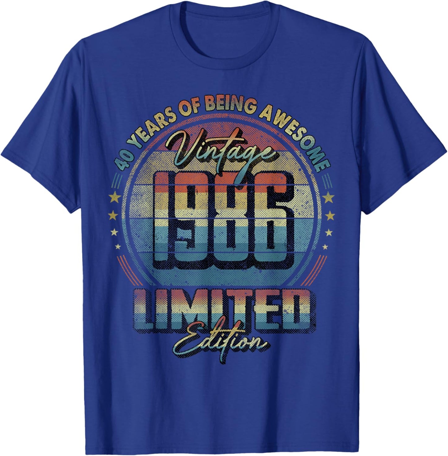 Vintage 1986 Limited Edition Shirt 40 Year Old 40th Birthday T-Shirt - T-Shirt | Royal