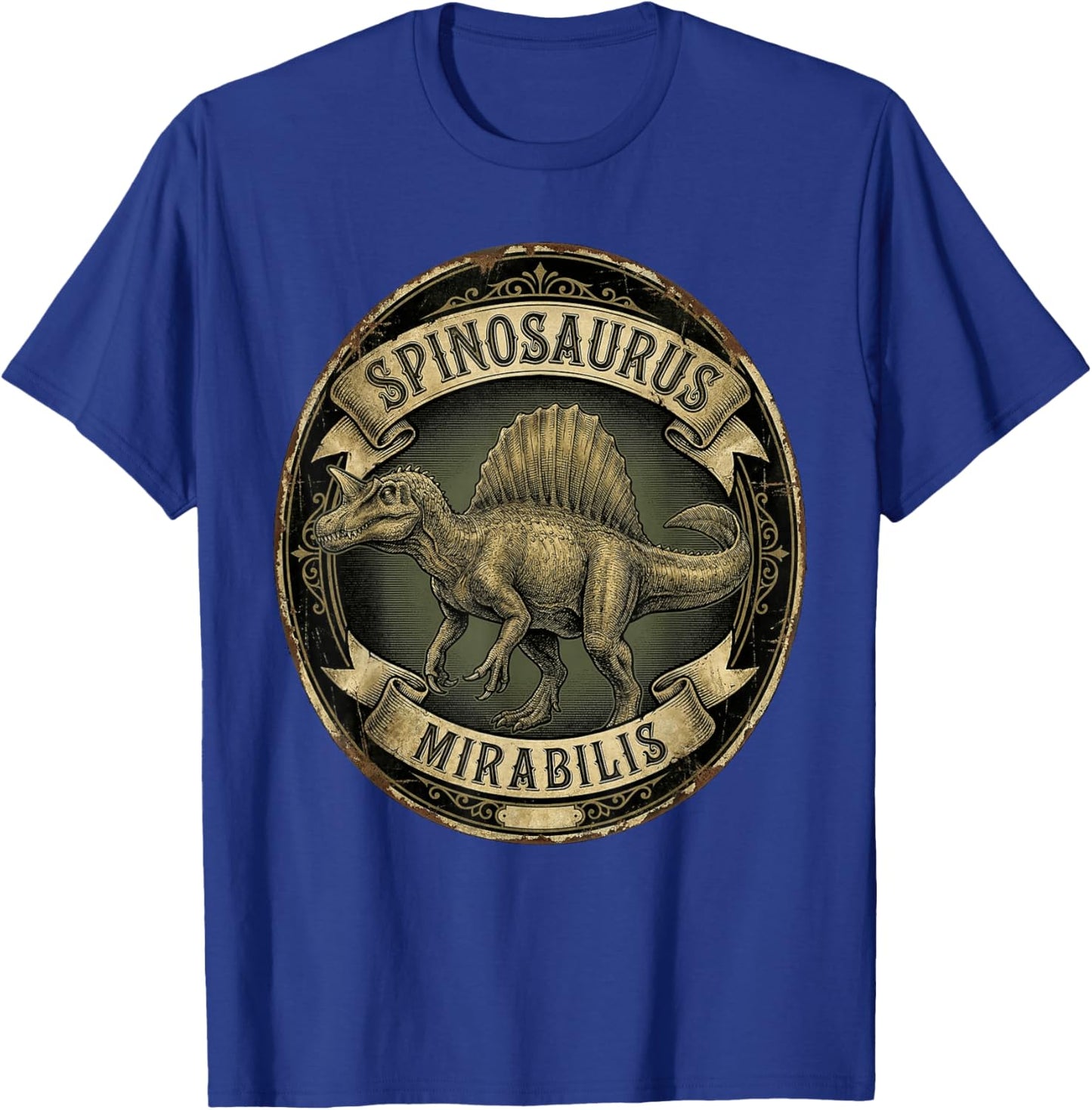New Spinosaurus Mirabilis 2026 Discovery Hell Heron Dinosaur T-Shirt - T-Shirt | Royal