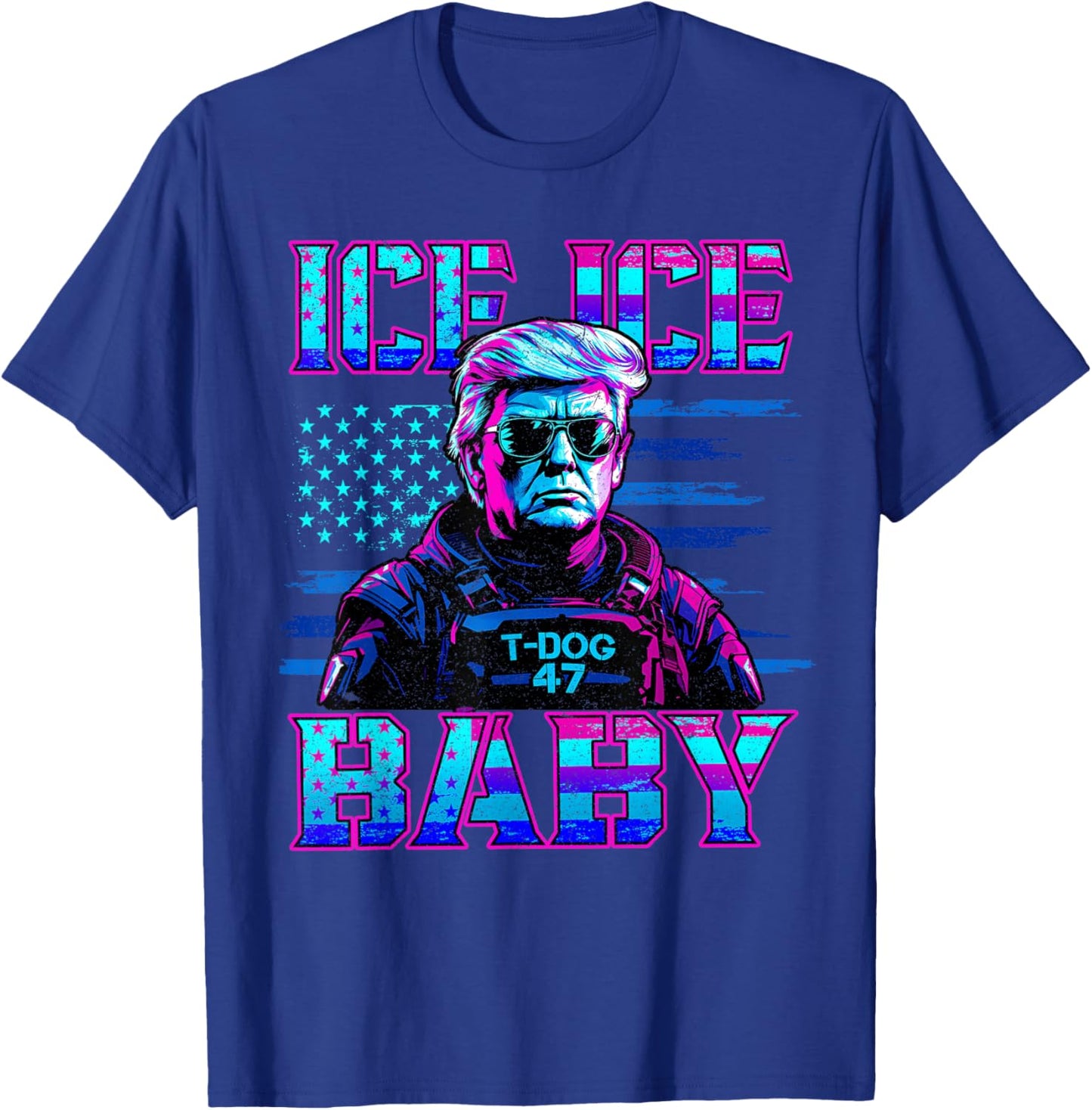 Vintage Ice Ice Baby Funny Trump T-Shirt - T-Shirt | Royal