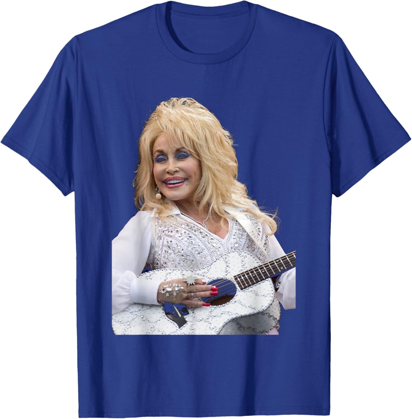 Dolly Parton American Singer Live with Guitar 2014 T-Shirt - T-Shirt | Royal