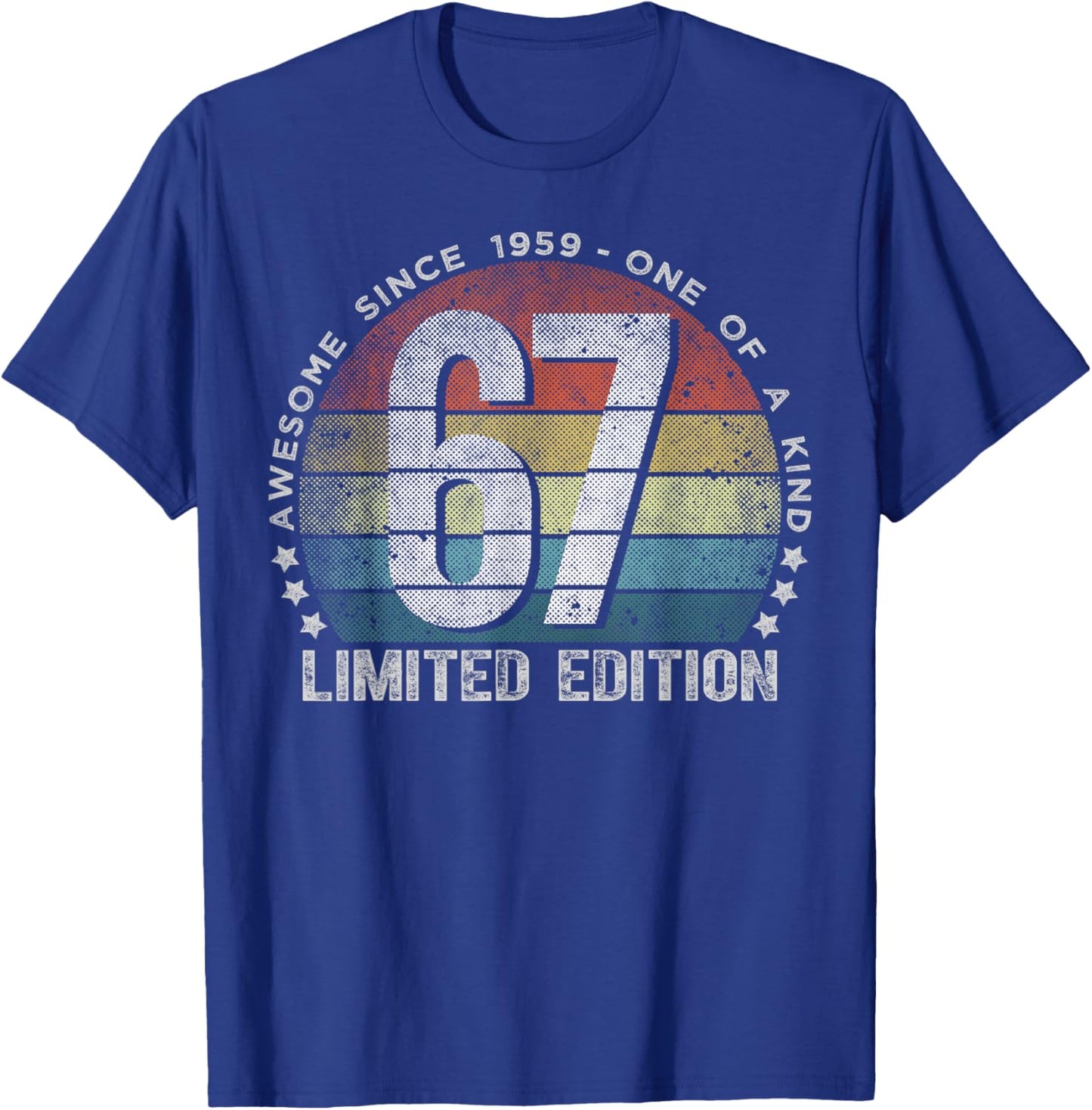 67 Year Old Gifts Vintage 1959 Limited Edition 67th Birthday T-Shirt - T-Shirt | Royal