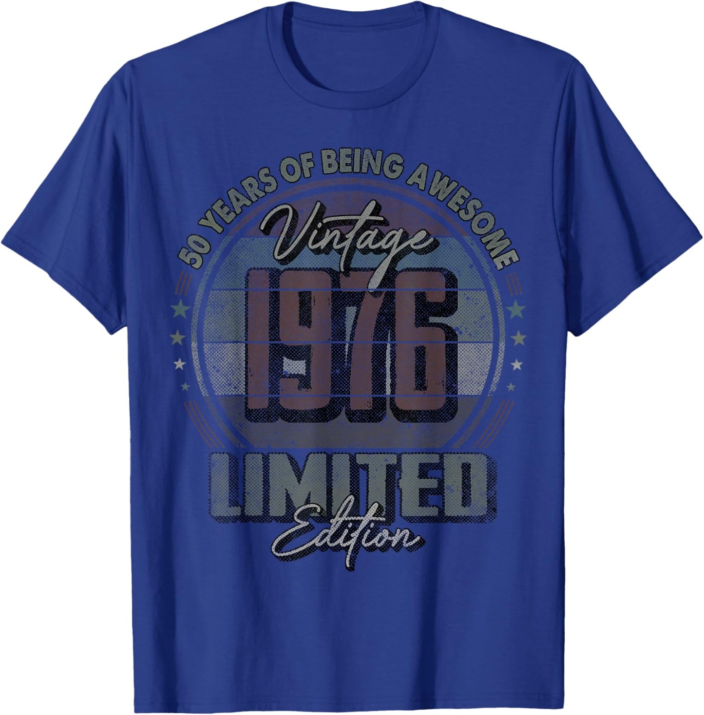 Vintage 1976 Limited Edition Shirt 50 Year Old 50th Birthday T-Shirt - T-Shirt | Royal