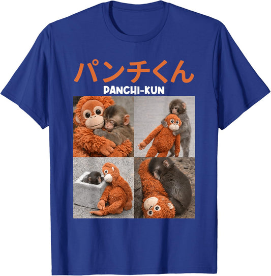 Panchi Kun Photos Abandoned Macaque Japanese Monkey Punch T-Shirt - T-Shirt | Royal