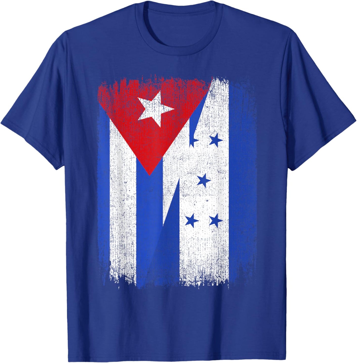 Half Cuba Honduras Flag Cuban Honduran Pride Roots T-Shirt - T-Shirt | Royal