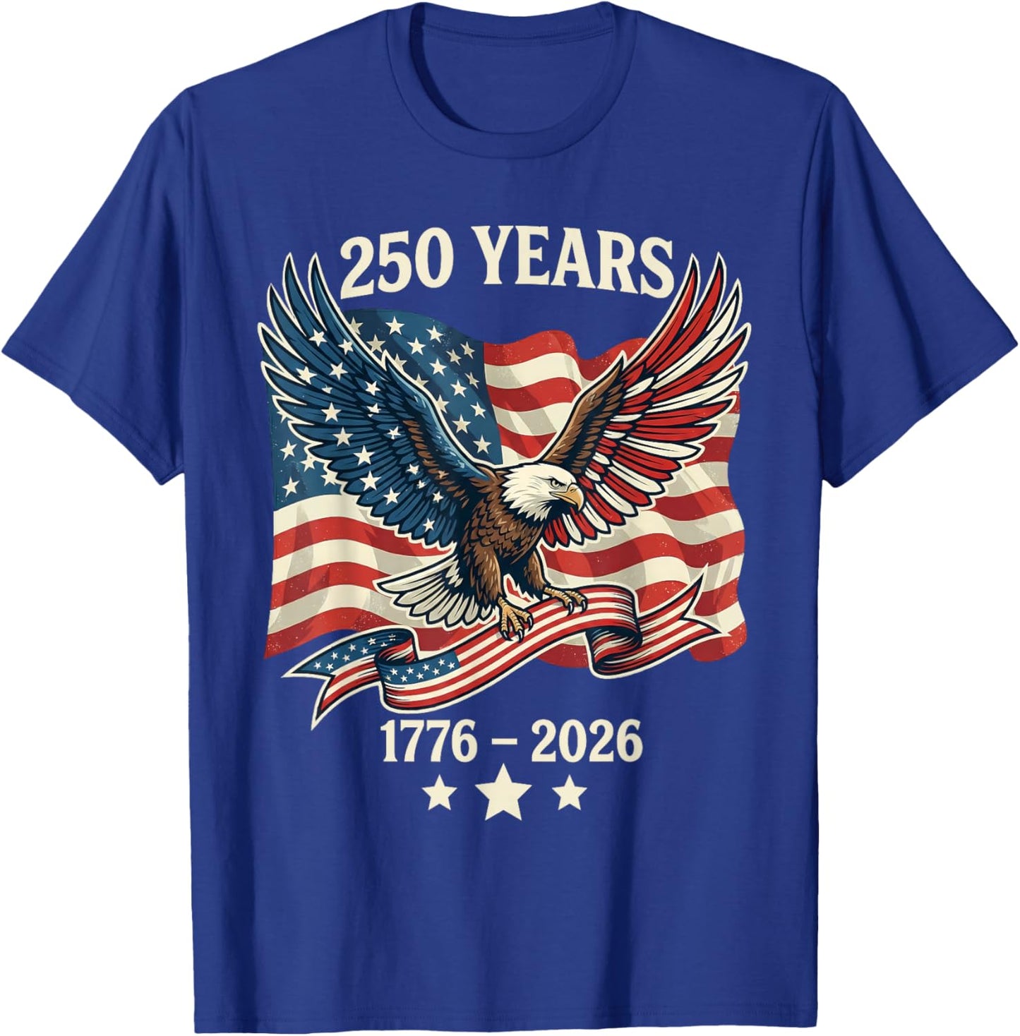 Vintage 250 Years American 1776-2026 250th Birthday USA T-Shirt - T-Shirt | Royal