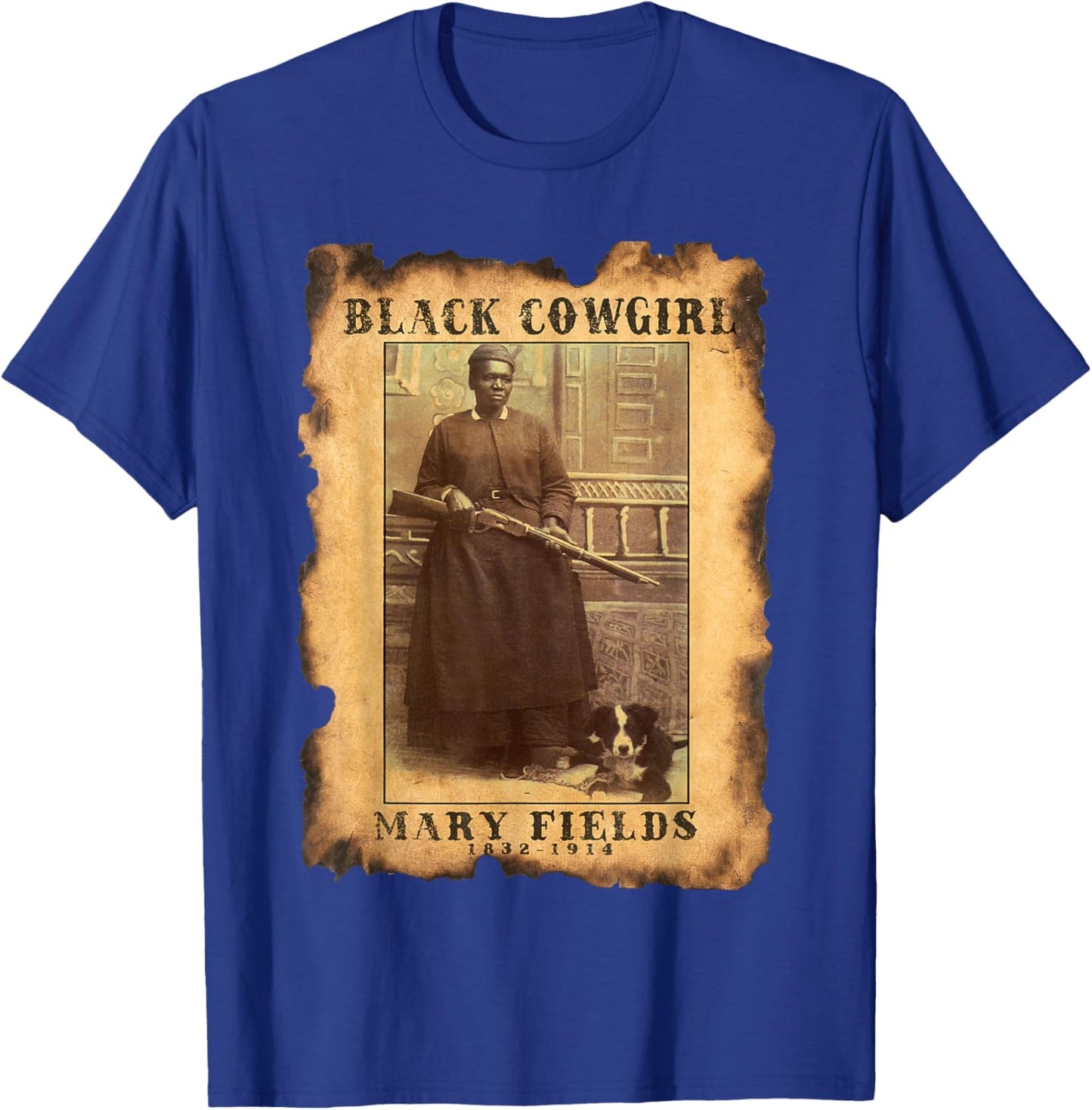Black Cowgirl Mary Fields African American History Western T-Shirt - T-Shirt | Royal